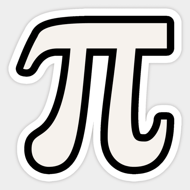 Simple Pi Symbol, Minimal Pi Sign for pi day March 14 Sticker by yourstruly